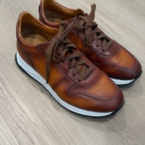 Men's Magnani Cuero Brown Leather Sneakers